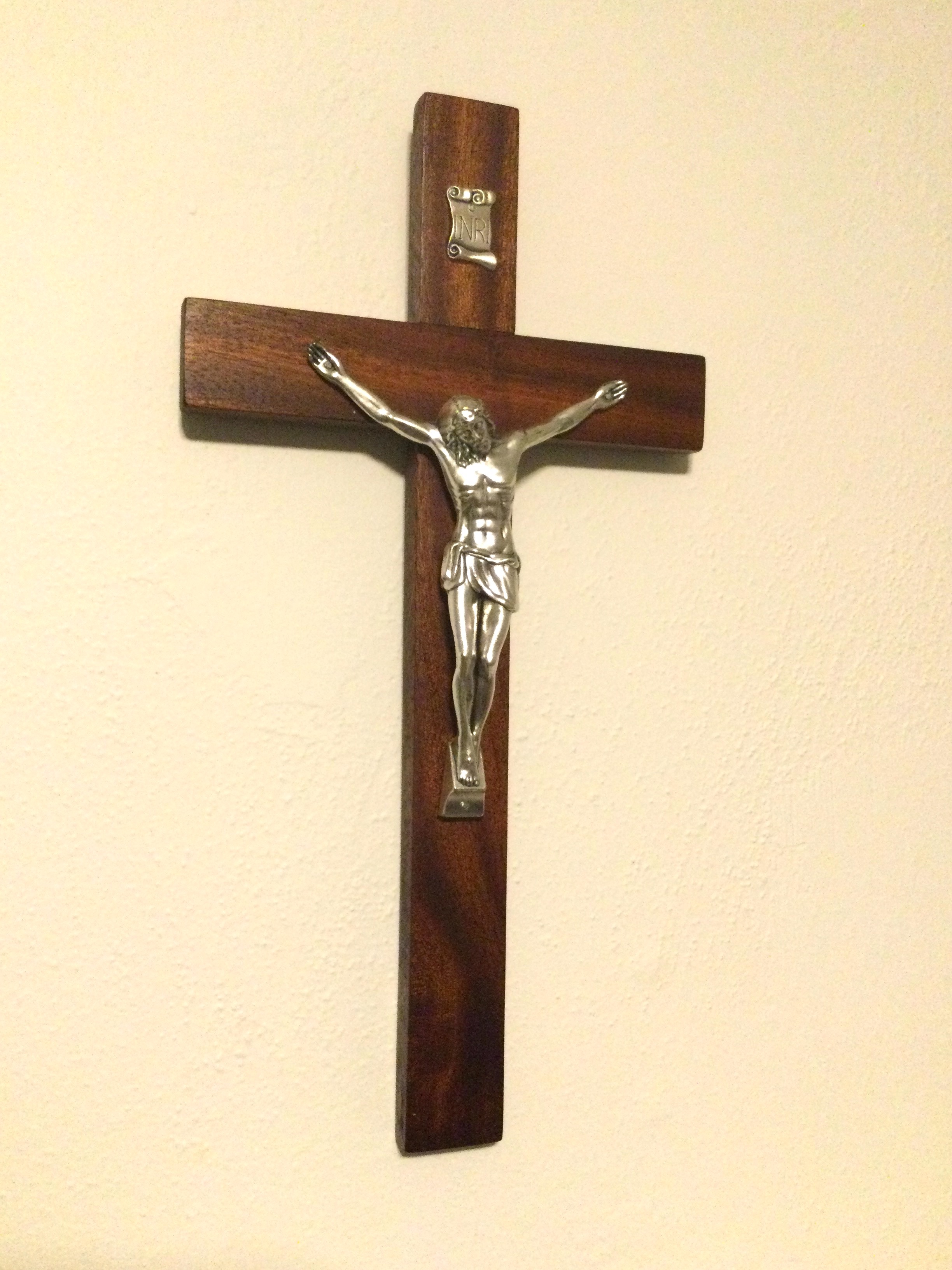 Large Handmade Mahogany Crucifix
