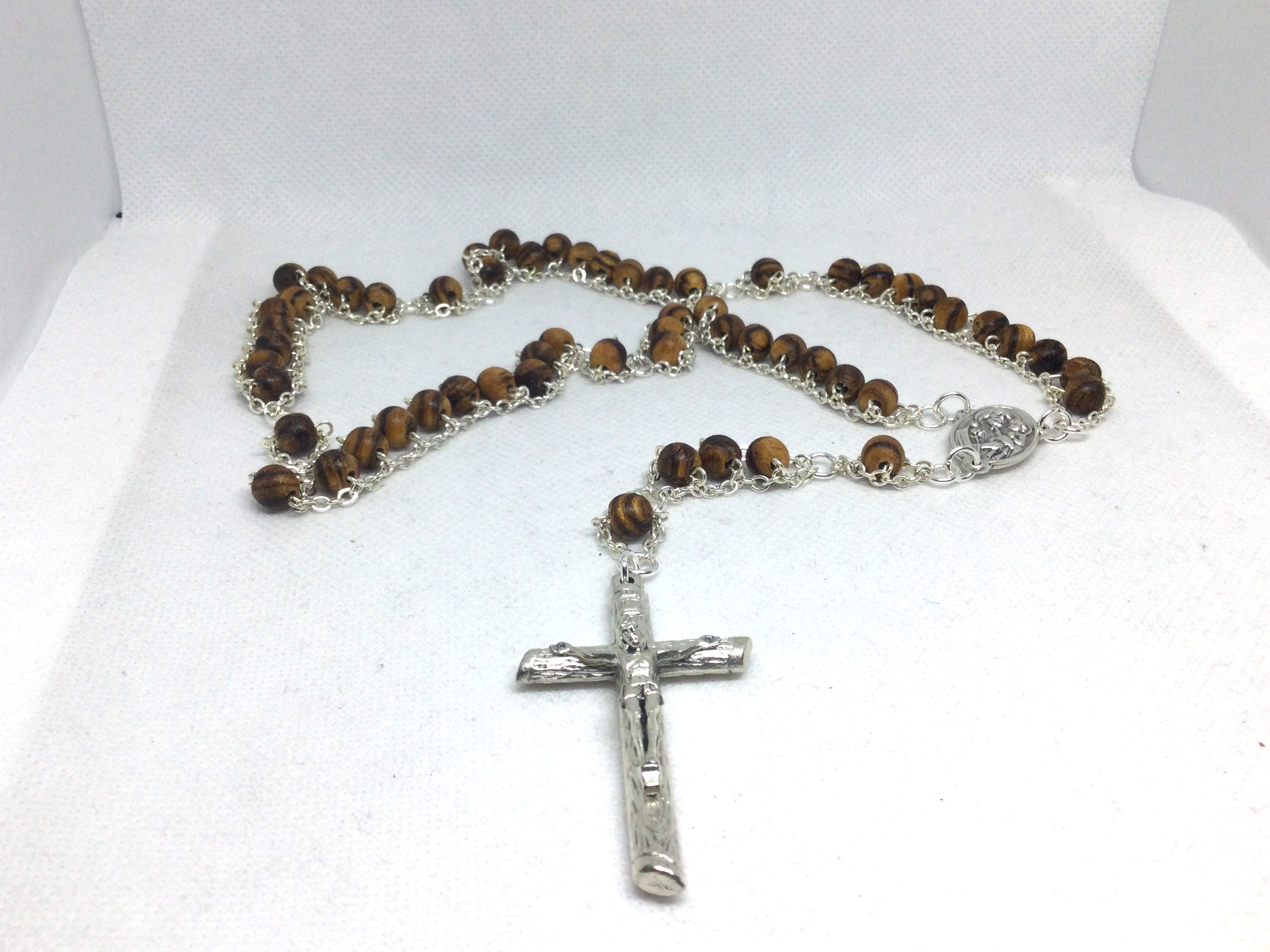 St Joseph Zebrawood Ladder Rosary