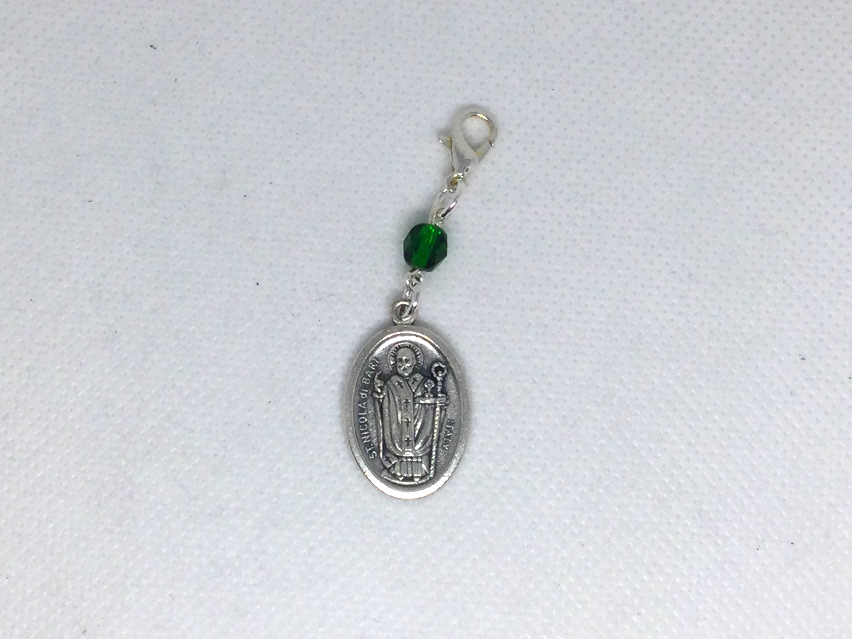 Green St Nicholas Rosary Marker