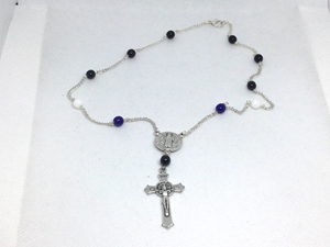 Abbey Rosary Necklace hand made, Catholic, St. Benedict's Abbey, Kansas Monks, Benedictines, Benedict, rosary, rosary necklace, necklace