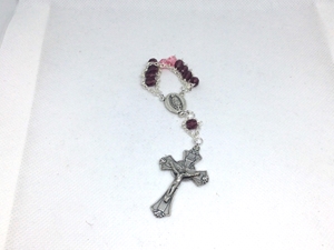 Advent Single Decade Rosary custom, ladder rosary, build your own, rosary, glass, semi-precious stone, Christmas, blessed virgin, Our Lady, Trinity, John the Baptist, Holy Family, Guadalupe