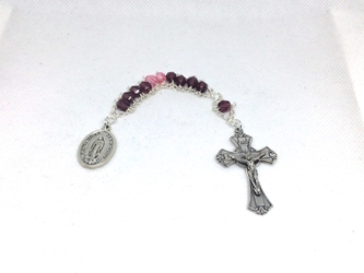 Advent Tenner Rosary custom, ladder rosary, build your own, rosary, glass, semi-precious stone, Christmas, blessed virgin, Our Lady, Trinity, John the Baptist, Holy Family, Guadalupe, Tenner