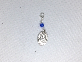 Blue Immaculate Heart Rosary Marker custom, hand made, rosary marker, Immaculate Heart, Catholic, rosary, medal, blue, Mary