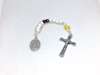 Easter Tenner Rosary custom, ladder rosary, build your own, rosary, glass, semi-precious stone, Easter, blessed virgin, Our Lady, Trinity, Mary Magdalen, St. Thomas the Apostle, Divine Mercy