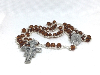 St. Francis St. Anthony Ladder Rosary custom, ladder rosary, handmade, Catholic, St. Francis, Francis, Anthony, Saint Anthony, Franciscan, Steubenville, rosary, San Damiano, Franciscan, Capuchin