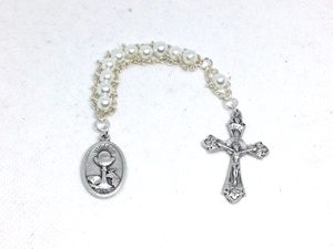 Girl's First Communion Tenner Rosary custom, ladder rosary, build your own, rosary, glass, blessed virgin, Our Lady, Trinity, First Communion, Catholic, girl, Eucharist, Holy Spirit, Confirmation, Tenner