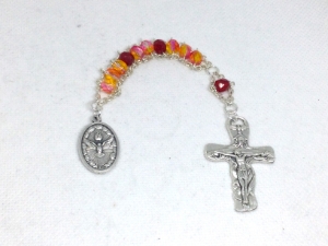 Holy Spirit Pentecost Tenner Ladder Rosary catholic, ladder rosary, confirmation, holy spirit, pentecost, trinity, trinity crucifix, apostles, confirmation rosary, gift, handmade