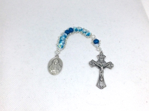 Immaculate Heart Variegated Tenner Rosary custom, ladder rosary, build your own, rosary, glass, Immaculate Heart, blessed virgin, Our Lady, Trinity,