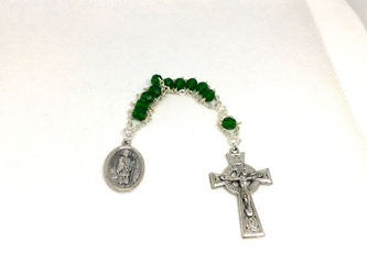 Irish Tenner Rosary custom, ladder rosary, build your own, rosary, glass, semi-precious stone, Irish, blessed virgin, Our Lady, Trinity, Saint Patrick, Saint Brigid