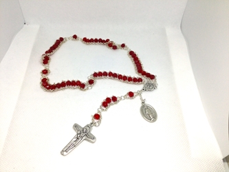 Legion of Mary Ladder Rosary custom, ladder rosary, red, rosary, custom, legion of mary, vexillum legionis