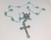 Light Aqua Rosary Necklace - 