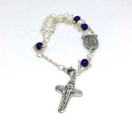 Mother Teresa Rosary Bracelet custom, ladder rosary, build your own, rosary, glass, semi-precious stone, mother teresa, blessed virgin, Our Lady, Trinity, confirmation