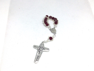 Our Lady of Sorrows Single Decade Rosary custom, ladder rosary, build your own, rosary, glass, semi-precious stone, blessed virgin, Our Lady, Trinity, Our Lady of Sorrows