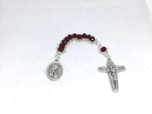 Our Lady of Sorrows Tenner Rosary custom, ladder rosary, build your own, rosary, glass, semi-precious stone, Our Lady of Sorrows, blessed virgin, Our Lady, Trinity, Sorrowful Mother