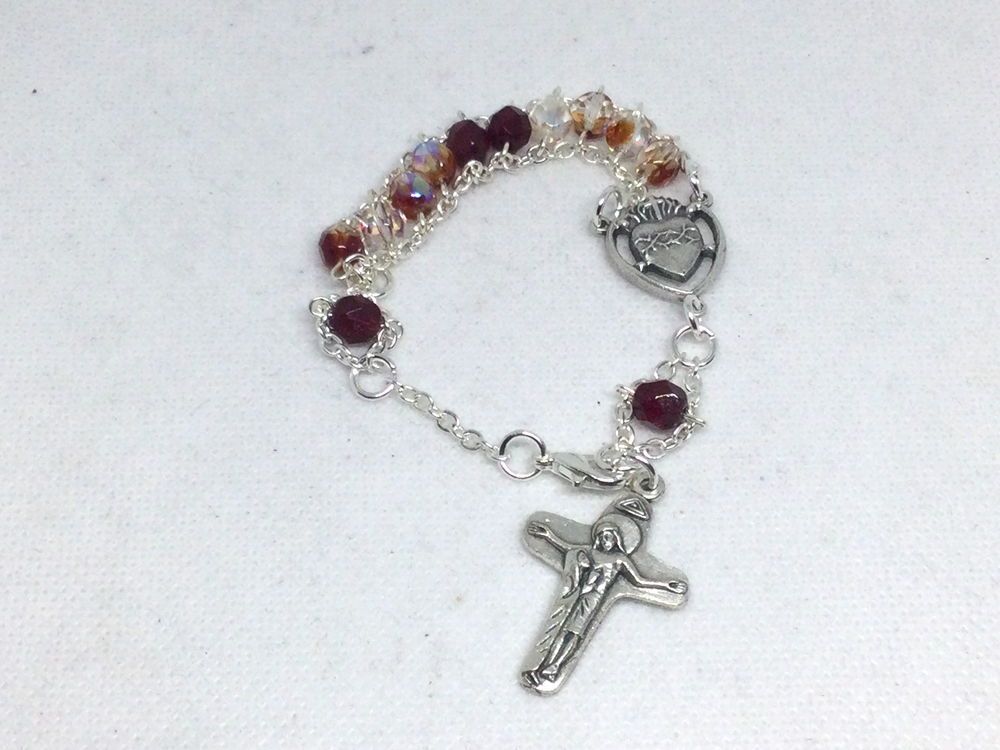 Sacred Heart Rosary Bracelet