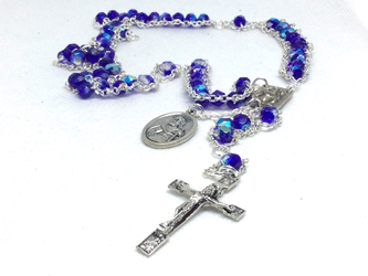 St. Paul the Apostle Ladder Rosary  custom, build your own, Catholic, ladder rosaries, rosaries, 5-decade rosaries, czech glass, Paul the Apostle, Catholic, St. Paul, Rome