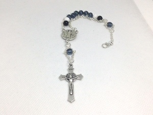 St. Scholastica Rosary Bracelet custom, ladder rosary, build your own, rosary, glass, semi-precious stone, kansas monks, blessed virgin, Our Lady, Trinity, Catholic, Scholastica, Mount Saint Scholastica, Saint Benedict