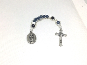 St. Scholastica Tenner Rosary custom, ladder rosary, build your own, rosary, glass, semi-precious stone, Benedictine, blessed virgin, Our Lady, Trinity, Saint Benedict, Saint Scholastica