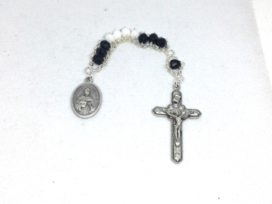 St. Thomas Aquinas Tenner Rosary custom, ladder rosary, build your own, rosary, glass, semi-precious stone, blessed virgin, Our Lady, Trinity, Thomas Aquinas, Summa Theologiae, Thomist, Angelic Doctor, Universal Doctor, Common Doctor, Dominican
