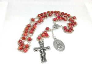 The Holy Spirit Ladder Rosary custom, ladder rosary, build your own, rosary, glass, semi-precious stone, holy spirit, blessed virgin, Our Lady, Trinity, confirmation