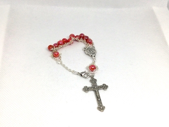 The Holy Spirit Rosary Bracelet custom, ladder rosary, build your own, rosary, glass, semi-precious stone, holy spirit, blessed virgin, Our Lady, Trinity, confirmation