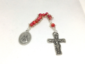 The Holy Spirit Tenner Rosary custom, ladder rosary, build your own, rosary, glass, semi-precious stone, holy spirit, blessed virgin, Our Lady, Trinity, confirmation