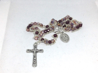 The Little Flower Rosary Catholic, rosary, ladder rosary, hand made, St. Therese, Therese of Lisieux, Little Flower, Carmelites,