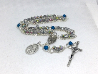 The St. Peter the Apostle Ladder Rosary custom, build your own, Catholic, ladder rosaries, rosaries, 5-decade rosaries, czech glass, St. Peter, Miraculous Catch of Fish, Peter the Apostle, pope, papal, sacred heart, Catholic