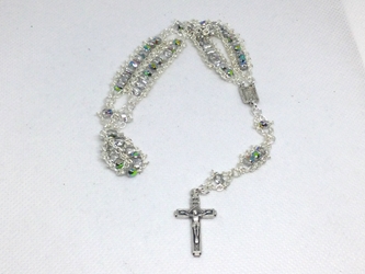 Vitrail Mini Ladder Rosary (Ladderization) ladderization, vitrail, miraculous medal, ladder rosary, Catholic, Jesus, Mary