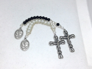 Wedding Couple's His and Hers Tenner Rosary Set custom, ladder rosary, build your own, rosary, glass, blessed virgin, Our Lady, Trinity, Catholic, wedding, Tenner rosary, couple's rosaries, his and hers, holy family