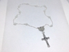 White Benedictine Rosary Necklace white, hand made, Catholic, Benedict, Benedictine, pearl, rosary, necklace, rosary necklace