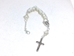 White Pearl First Communion Rosary Bracelet - 
